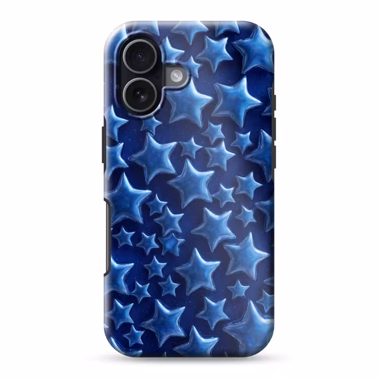 Telefoonhoesje Toughcase - Blauwe sterren patroon — 1