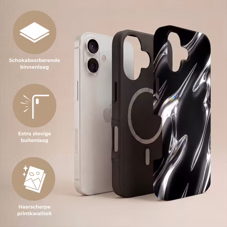 Telefoonhoesje Toughcase - Glas - Vormen - Abstract — 3