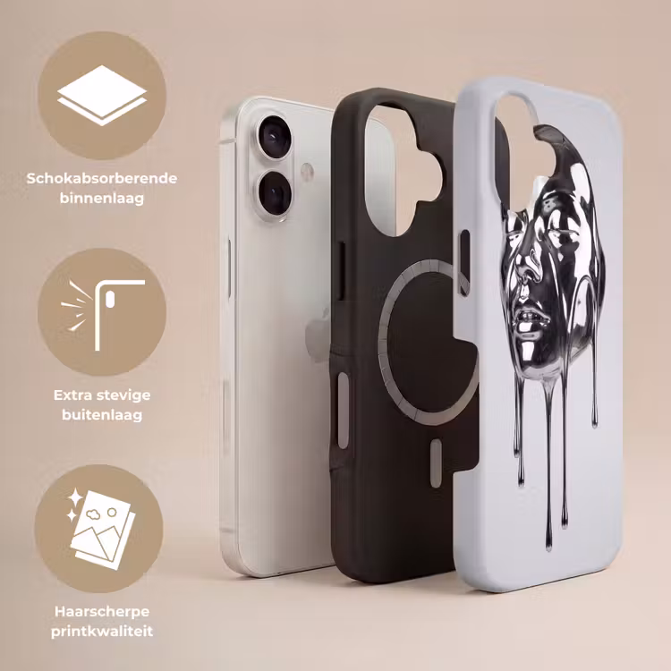 Telefoonhoesje Toughcase - Hoofd - Smeltend - Abstract — 3