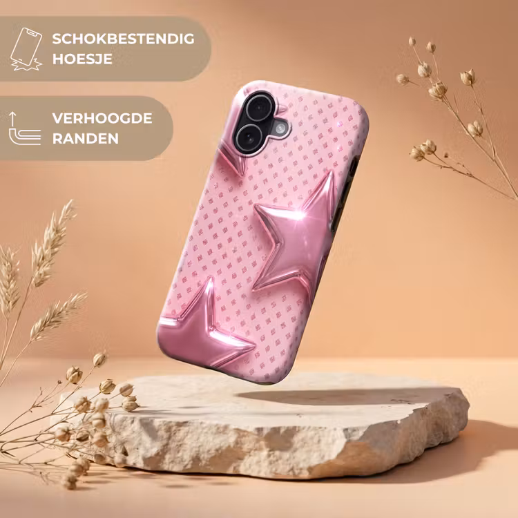 Telefoonhoesje Toughcase - Sterren - Roze - Abstract — 5