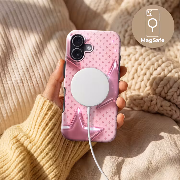 Telefoonhoesje Toughcase - Sterren - Roze - Abstract — 8