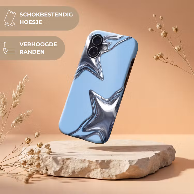 Telefoonhoesje Toughcase - Sterren - Vloeibaar - Zilver — 5