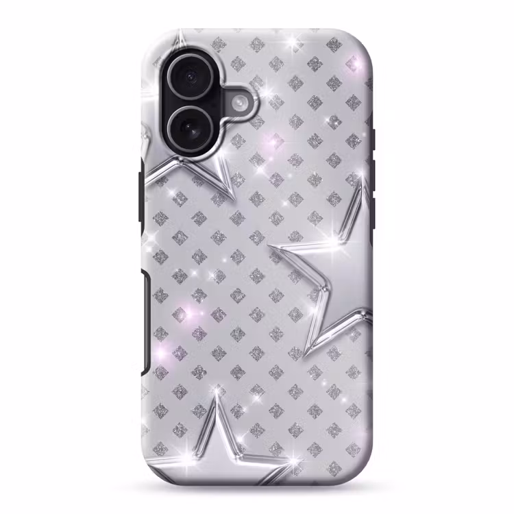 Telefoonhoesje Toughcase - Sterren - Zilver - Abstract — 1