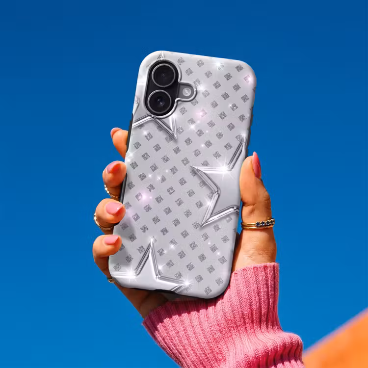 Telefoonhoesje Toughcase - Sterren - Zilver - Abstract — 2