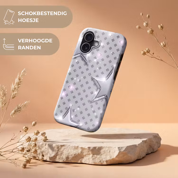 Telefoonhoesje Toughcase - Sterren - Zilver - Abstract — 5