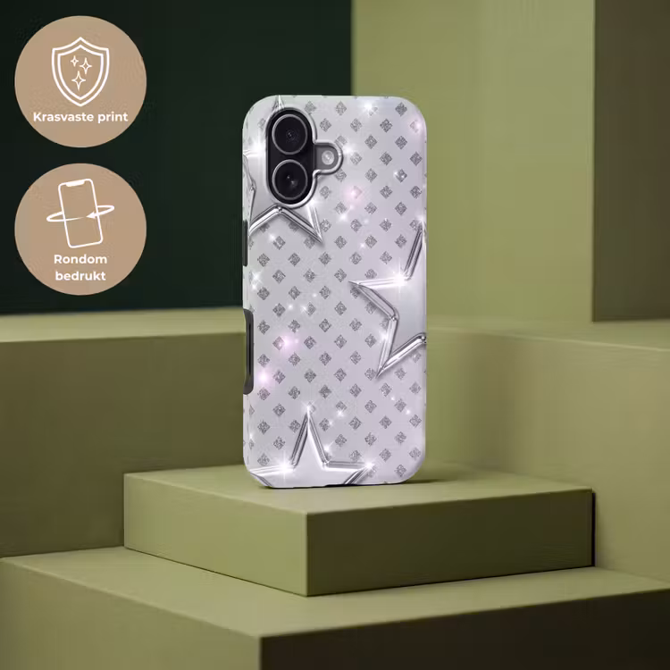 Telefoonhoesje Toughcase - Sterren - Zilver - Abstract — 7
