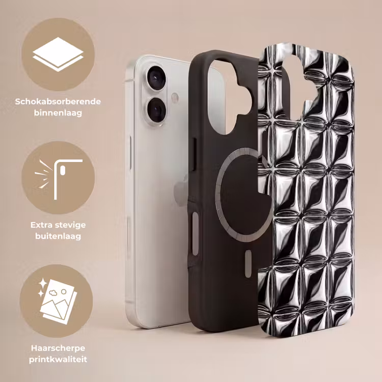Telefoonhoesje Toughcase - Patroon - Abstract - Zwart-wit — 3