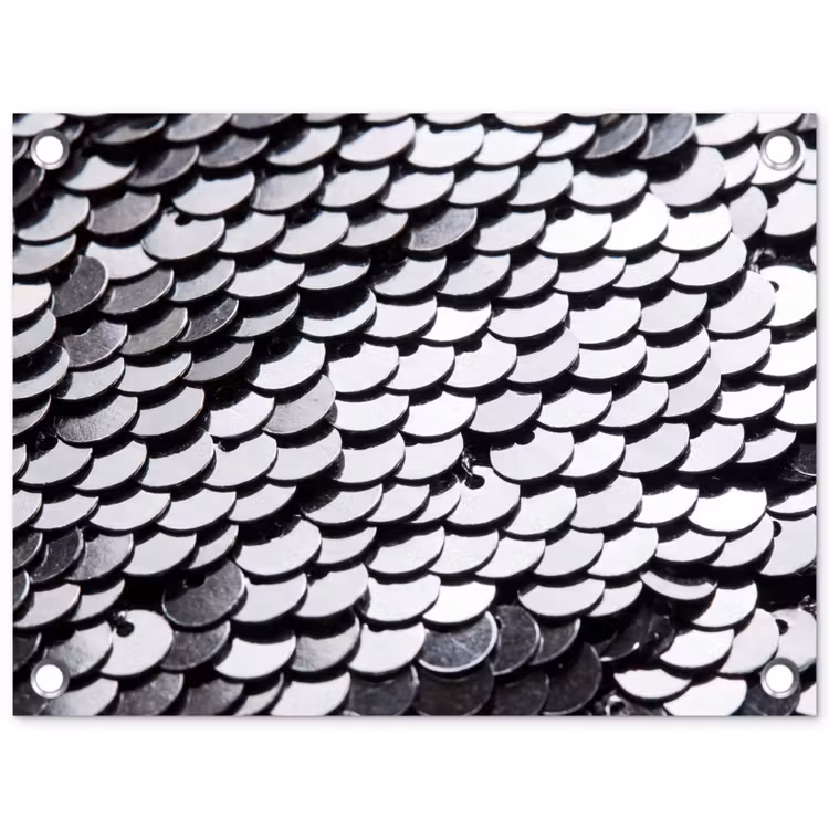 Tuinposter - Pailletten - Zilver - Patroon — 1