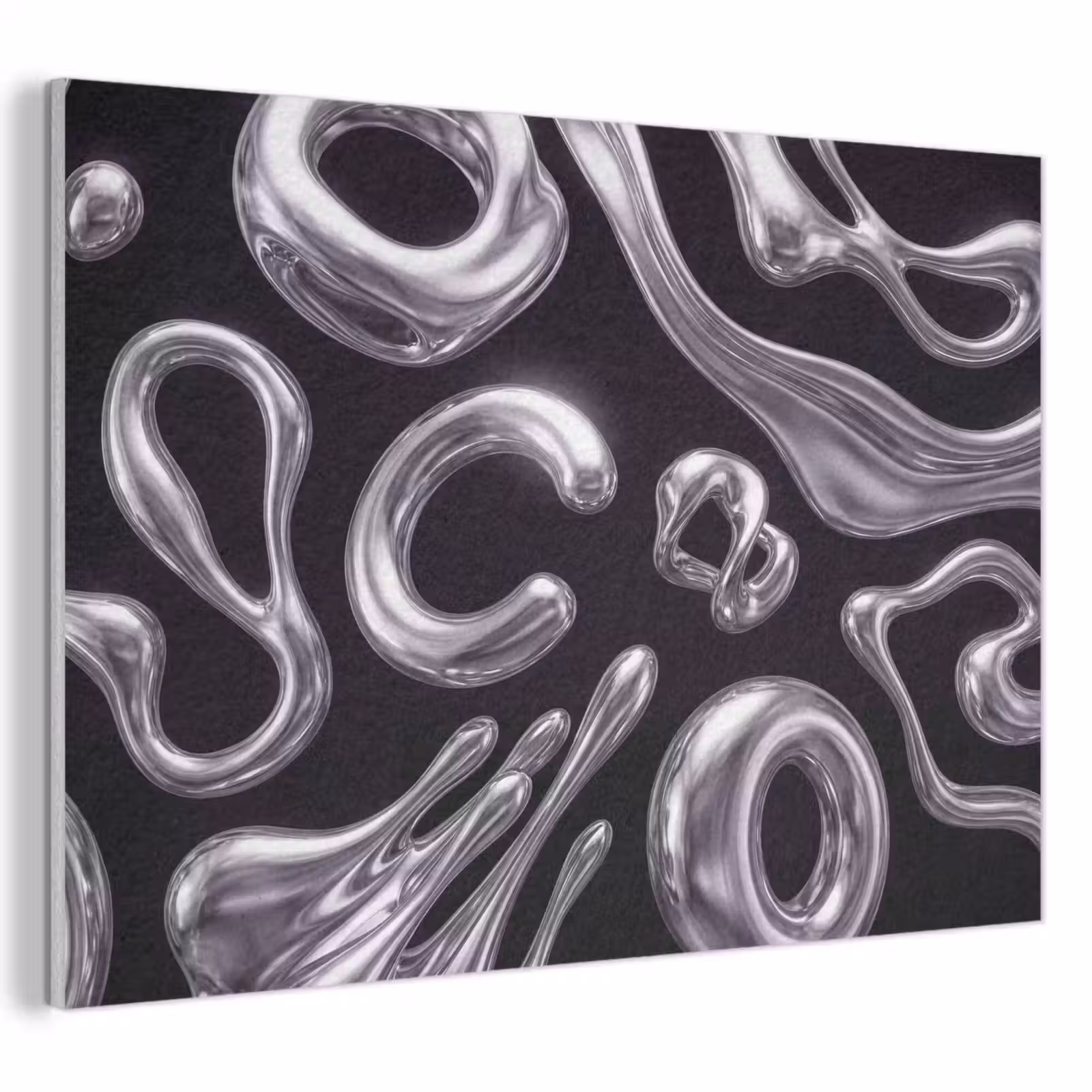 Akoestisch schilderij - Abstract - Vormen - Zilver — 1