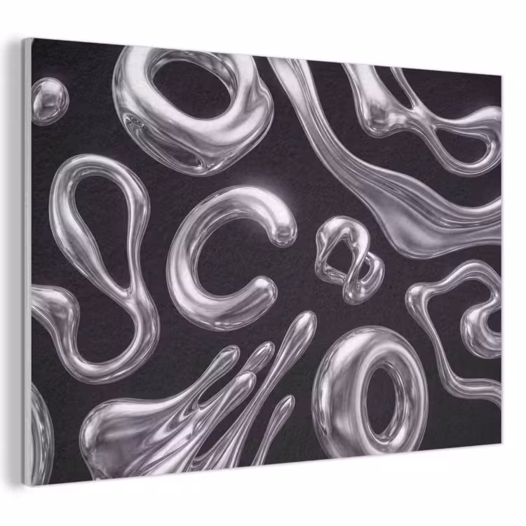Akoestisch schilderij - Abstract - Vormen - Zilver — 1