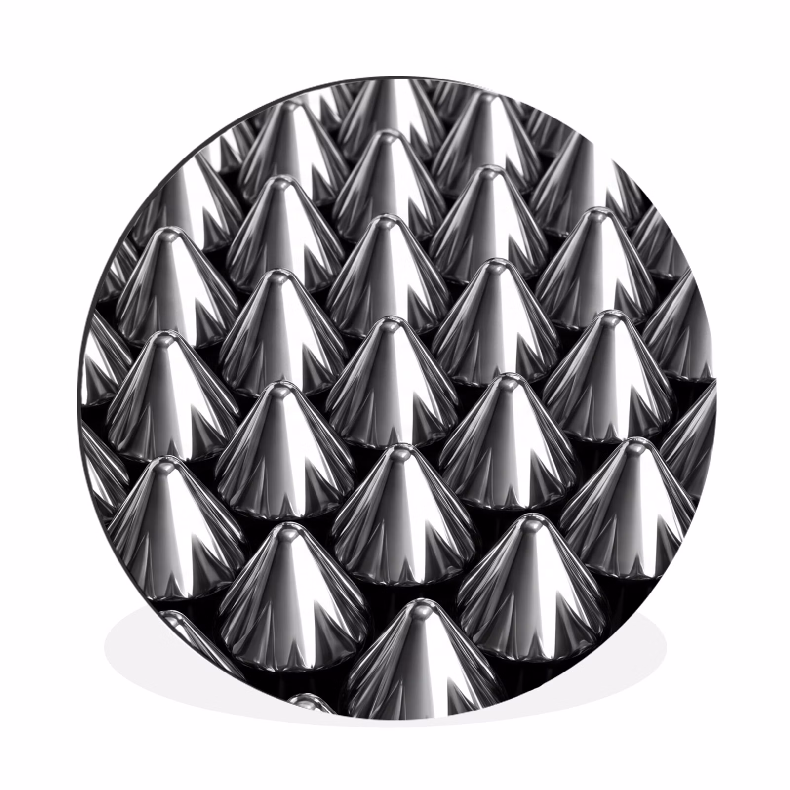 Muurcirkel aluminium - Metalen kegels - Patroon — 1