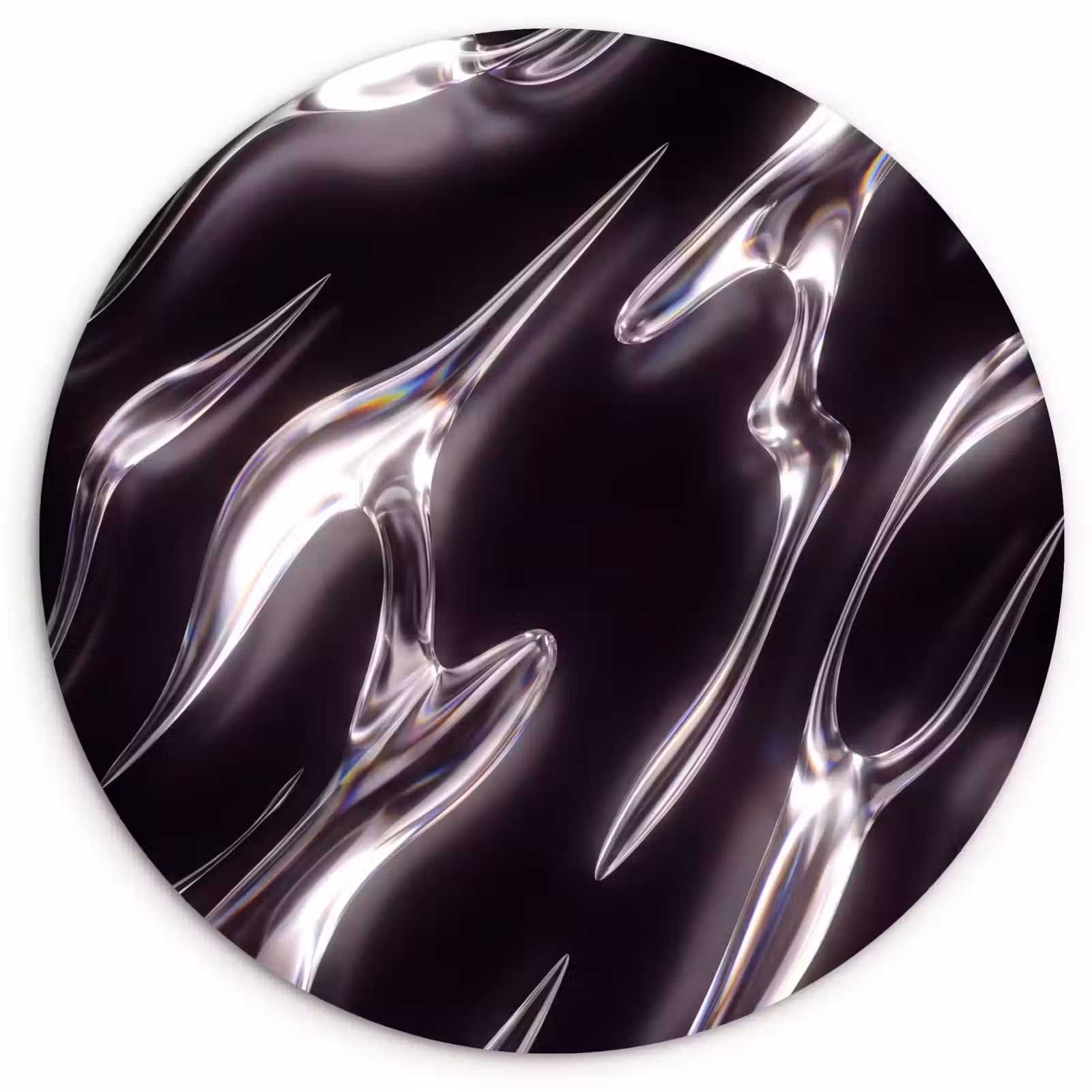 Muurcirkel glas - Glas - Vormen - Abstract — 1
