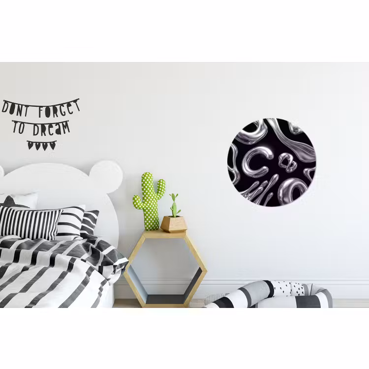 Muurcirkel aluminium - Abstract - Vormen - Zilver — 5
