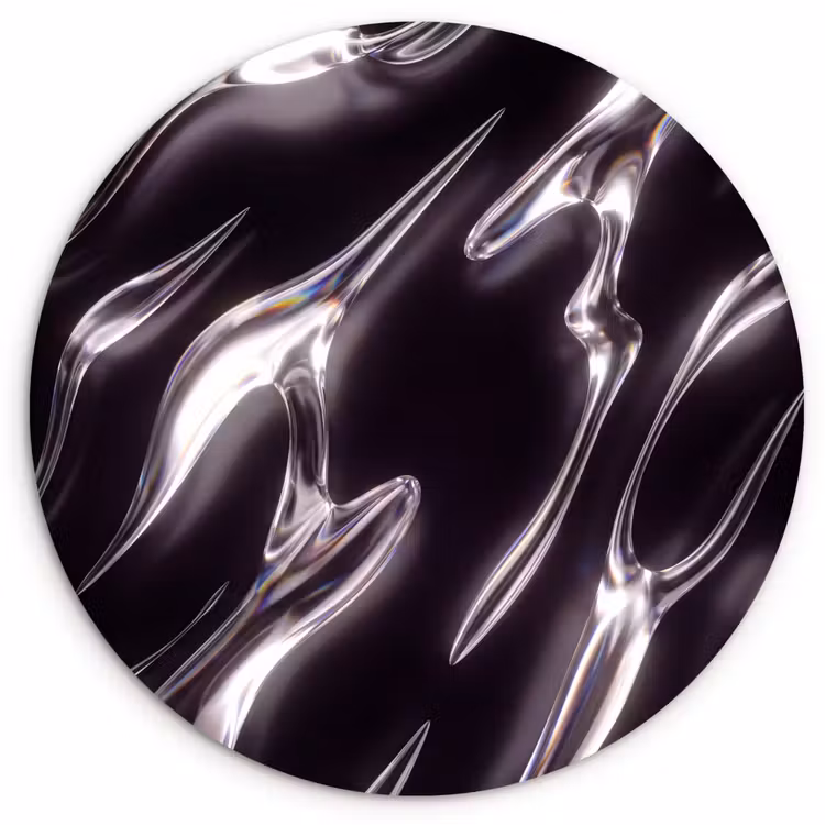 Muurcirkel glas - Glas - Vormen - Abstract — 1