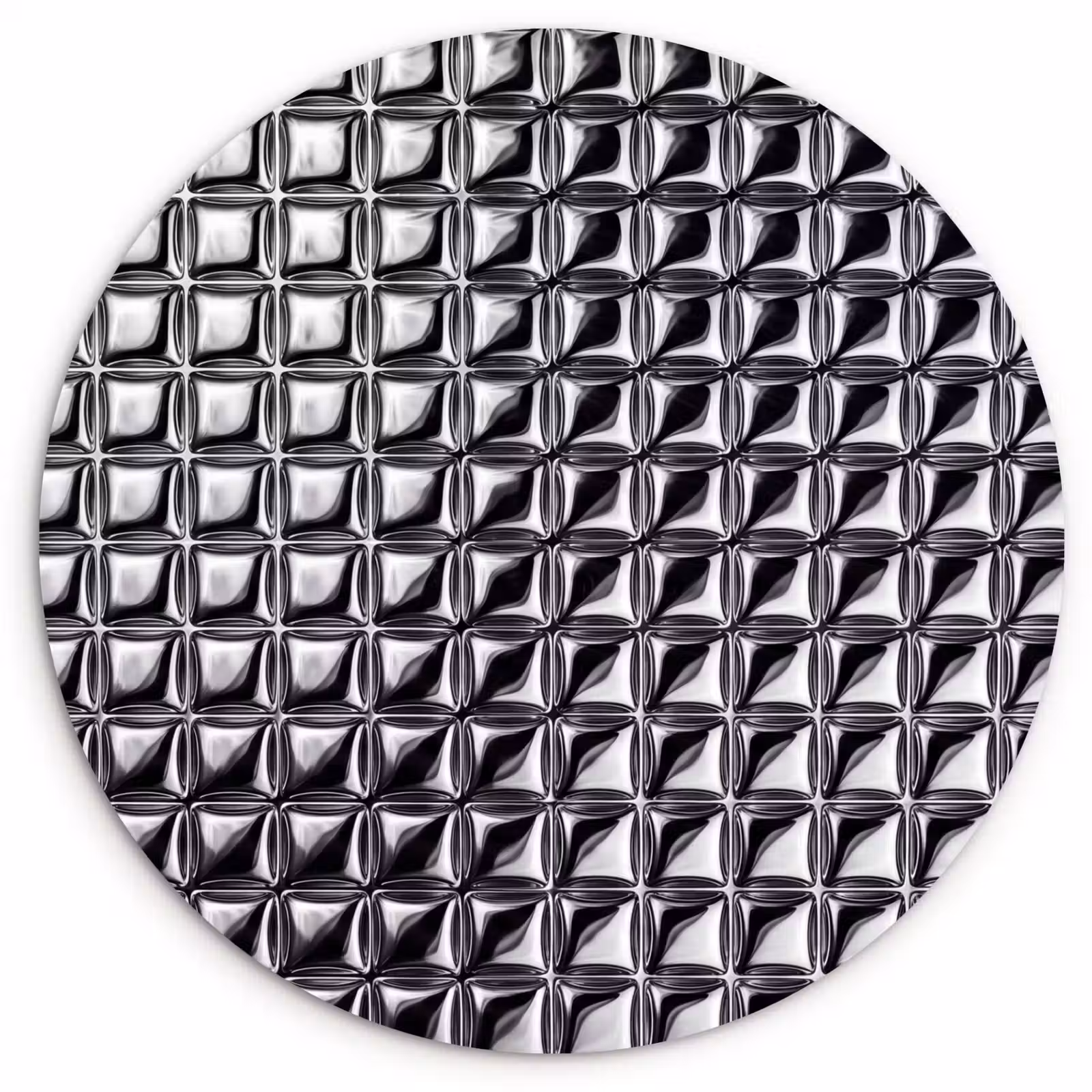 Muurcirkel glas - Patroon - Abstract - Zwart-wit — 1