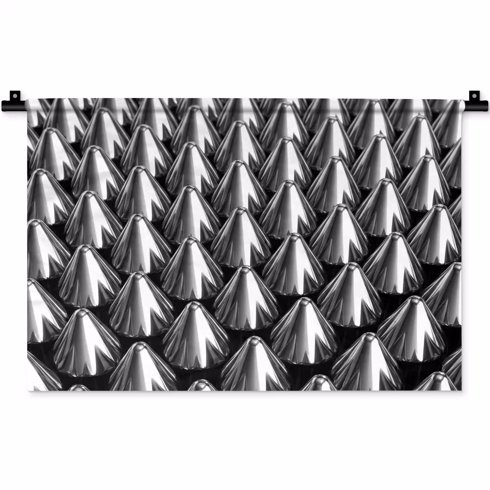 Wandkleed - Metalen kegels - Patroon — 1