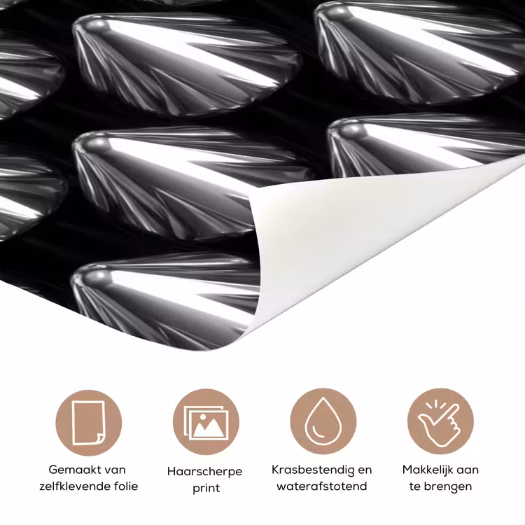 Deursticker - Metalen kegels - Patroon — 3