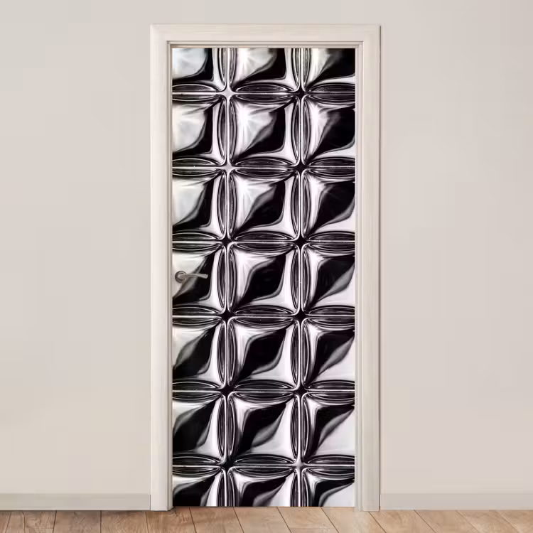 Deursticker - Patroon - Abstract - Zwart-wit — 1