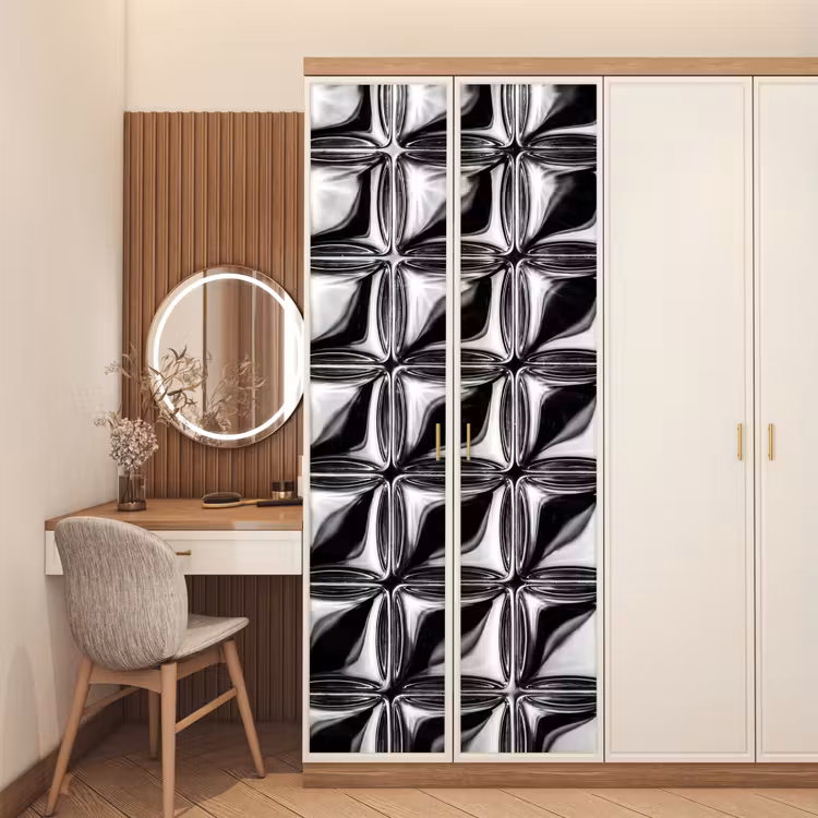 Deursticker - Patroon - Abstract - Zwart-wit — 5