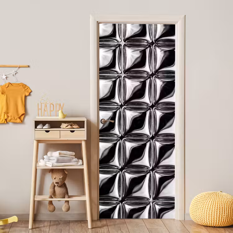 Deursticker - Patroon - Abstract - Zwart-wit — 6
