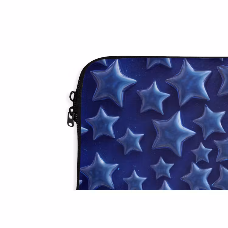 Laptophoes Blauwe sterren patroon — 5