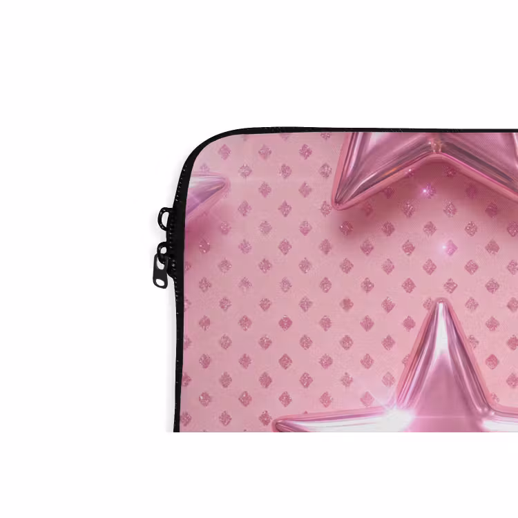 Laptophoes Sterren - Roze - Abstract — 5