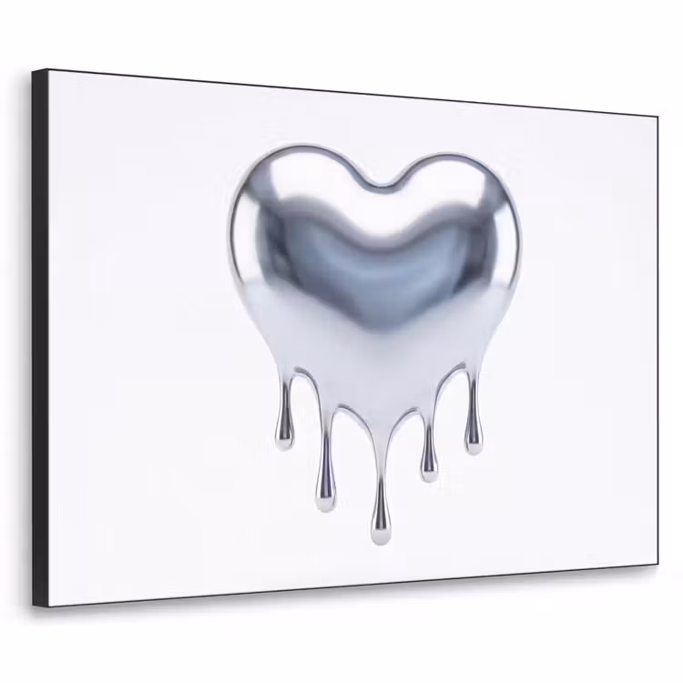Art frame - Zilveren hart - Abstract — 1