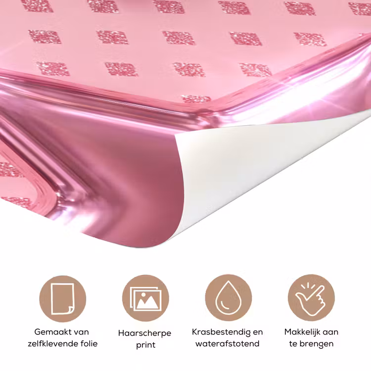 Deursticker - Sterren - Roze - Abstract — 3