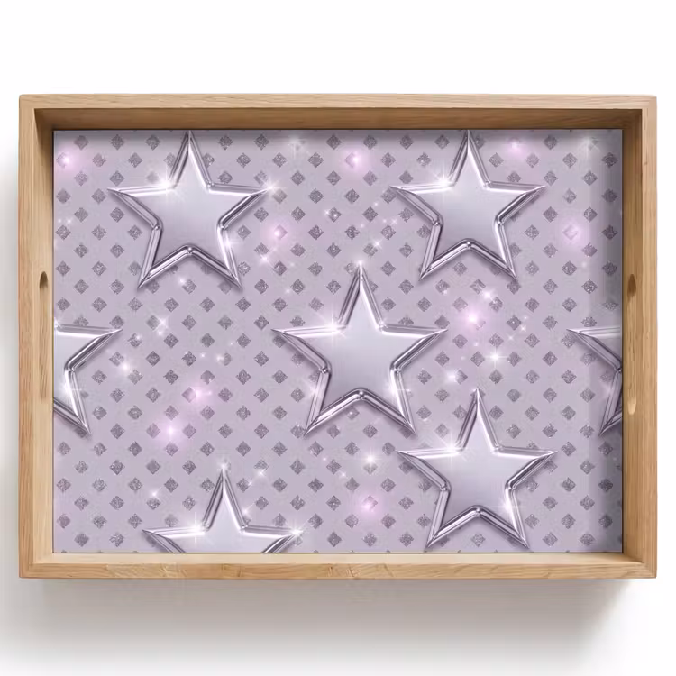 Dienblad - Sterren - Zilver - Abstract — 1