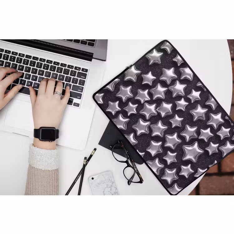Laptophoes Sterren - Glanzend - Patroon — 3