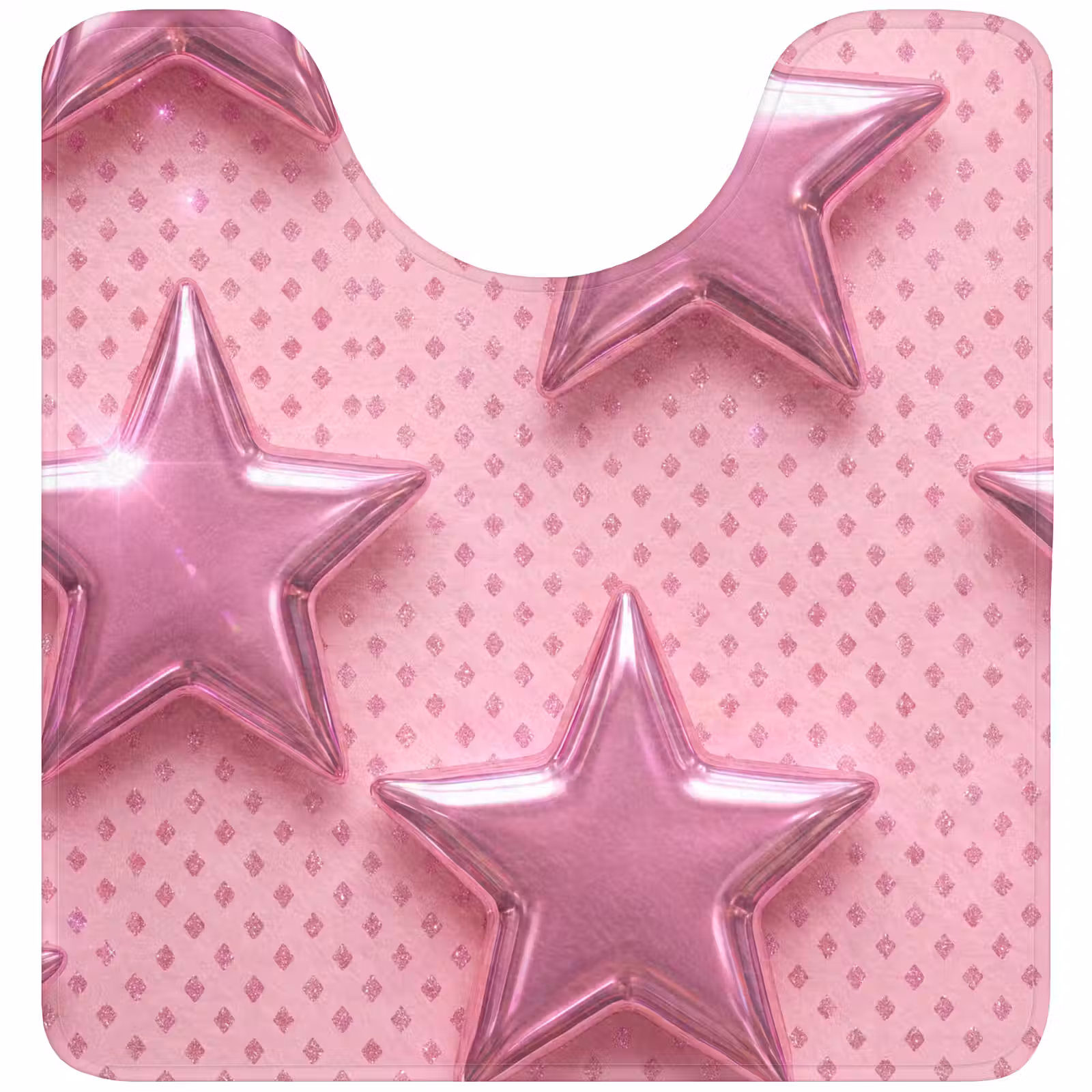 WC Mat - Sterren - Roze - Abstract — 1