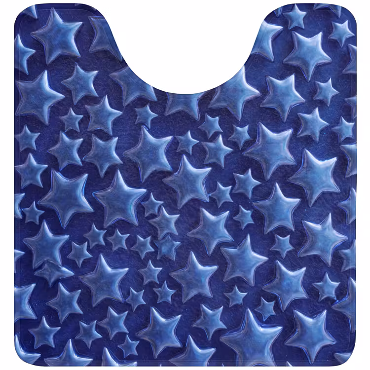 WC Mat - Blauwe sterren patroon — 1