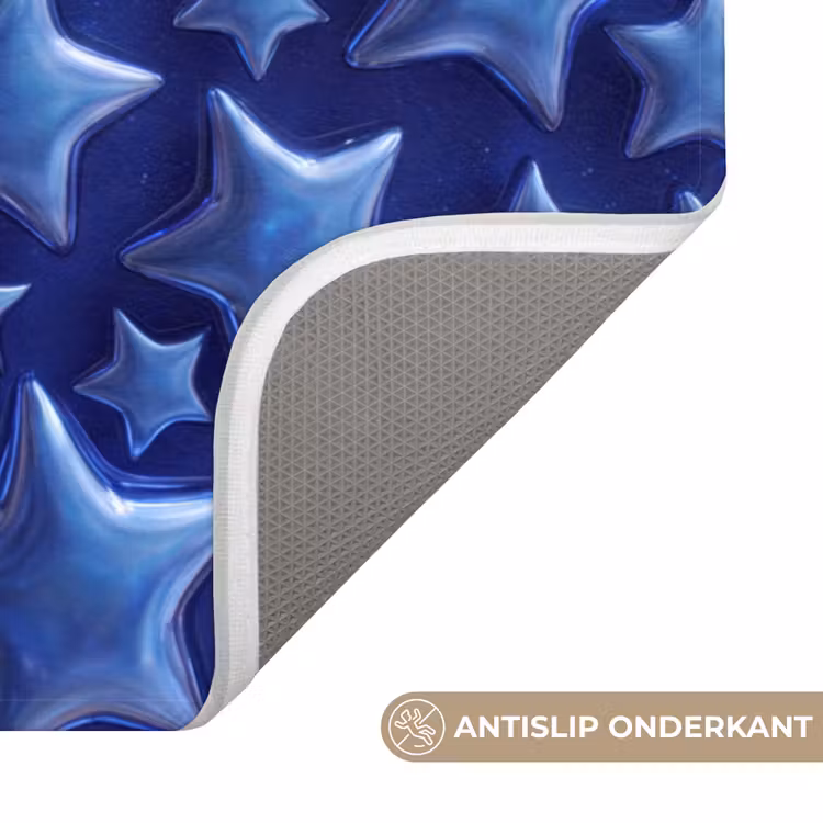 WC Mat - Blauwe sterren patroon — 4