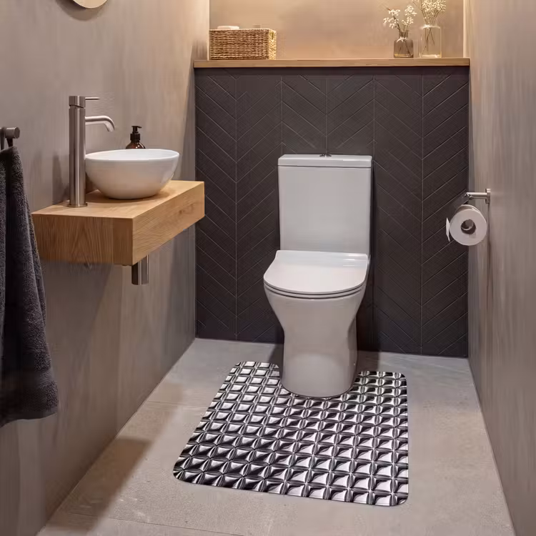 WC Mat - Patroon - Abstract - Zwart-wit — 2