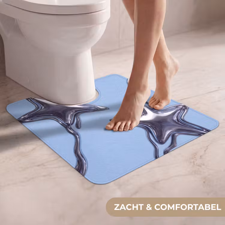 WC Mat - Sterren - Vloeibaar - Zilver — 5