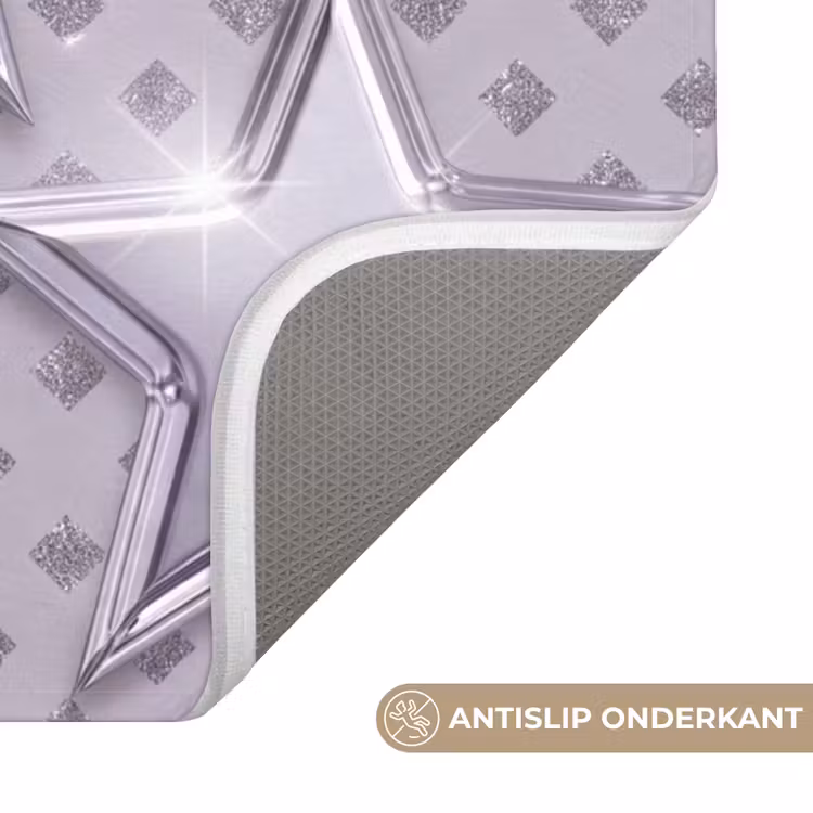 WC Mat - Sterren - Zilver - Abstract — 4