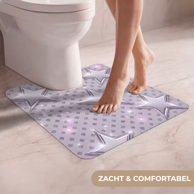 WC Mat - Sterren - Zilver - Abstract — 5