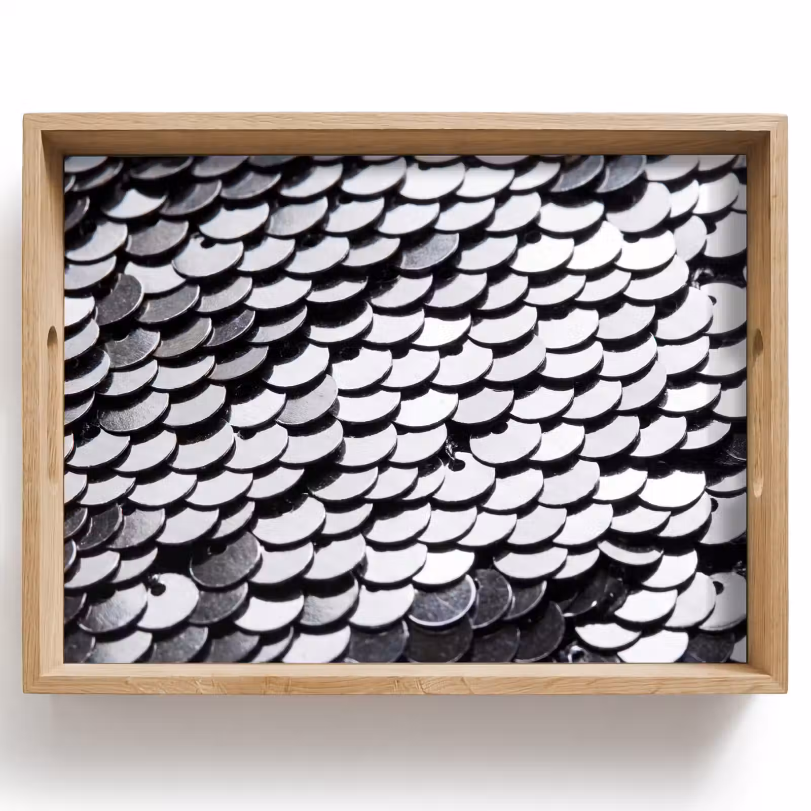 Dienblad - Pailletten - Zilver - Patroon — 1