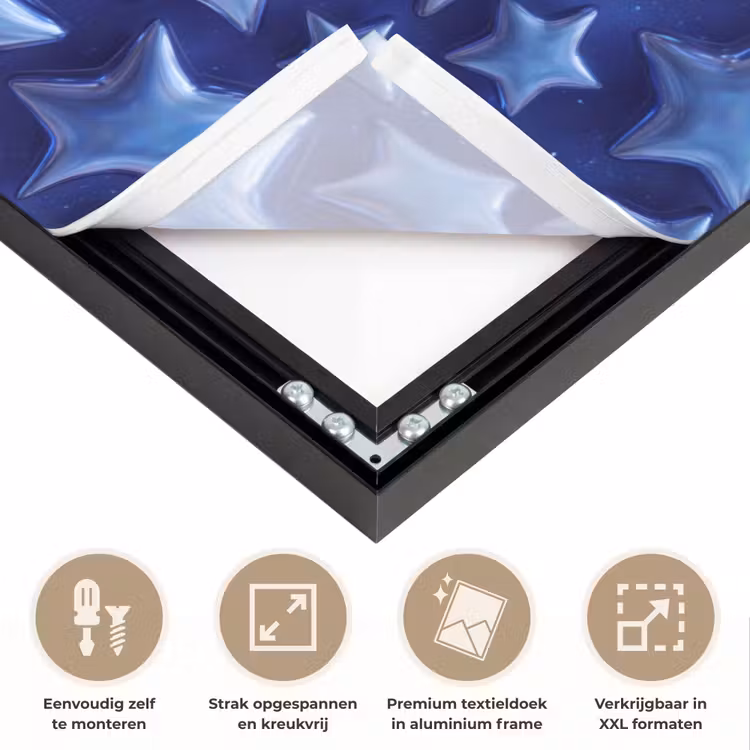 Art frame - Blauwe sterren patroon — 8