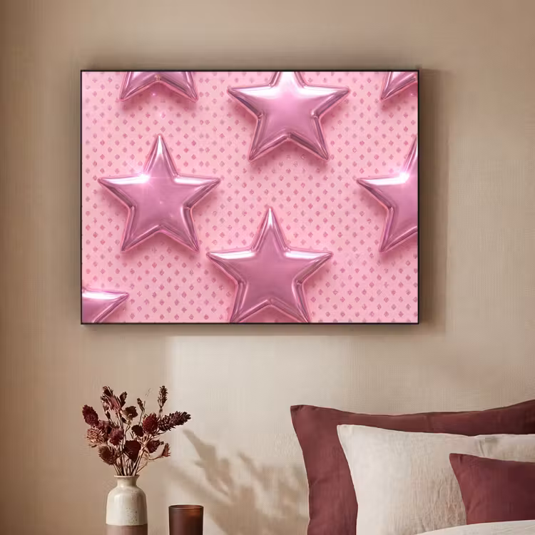Art frame - Sterren - Roze - Abstract — 3