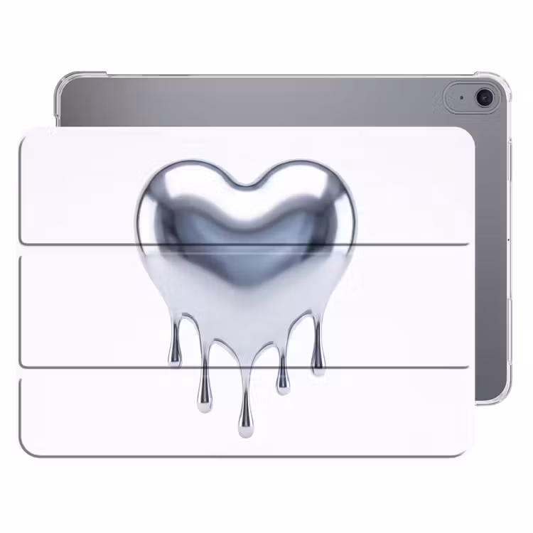 iPad hoes - Zilveren hart - Abstract — 1