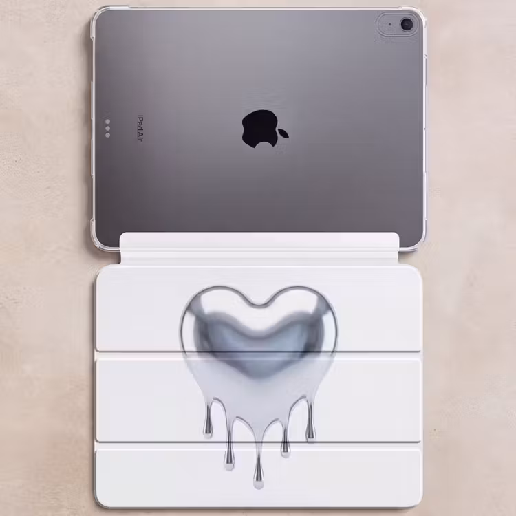 iPad hoes - Zilveren hart - Abstract — 6