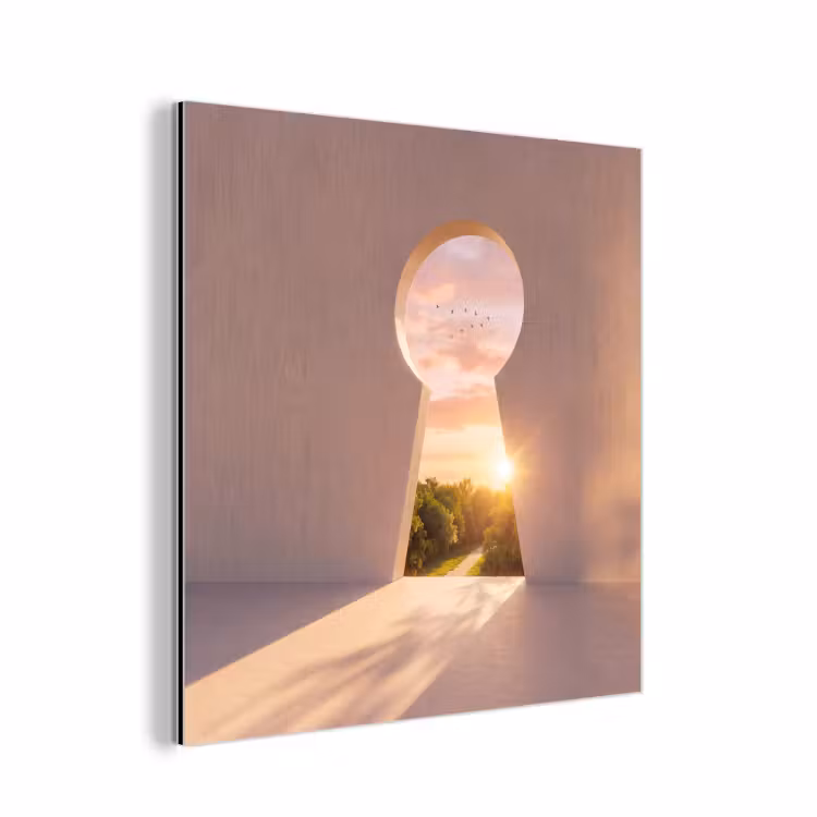 Aluminium schilderij - Sleutelgat - Natuur - Zon — 1