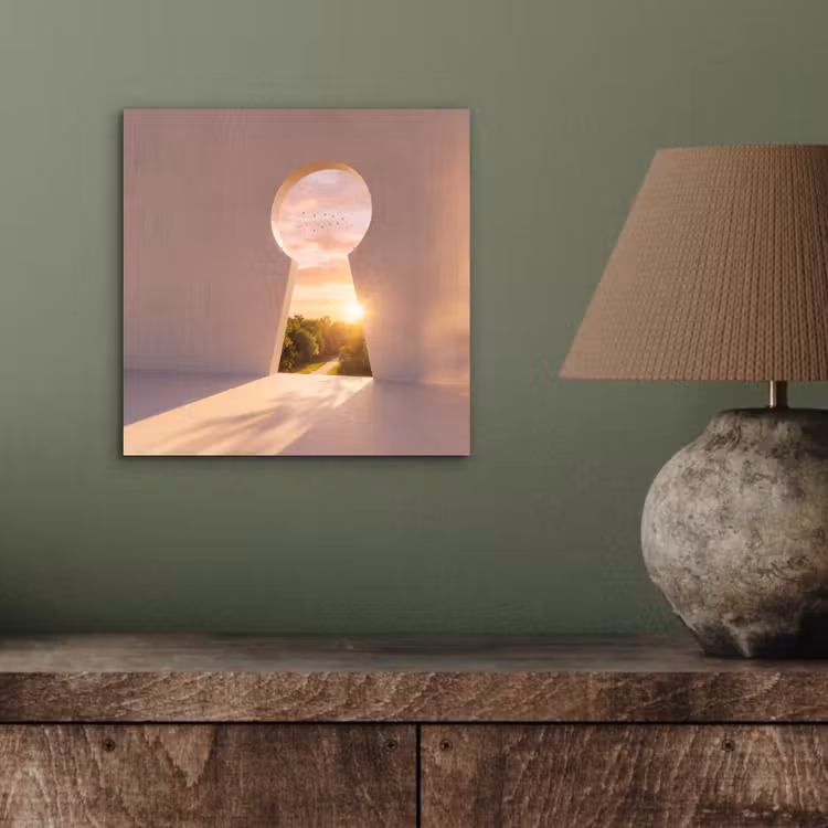 Aluminium schilderij - Sleutelgat - Natuur - Zon — 3