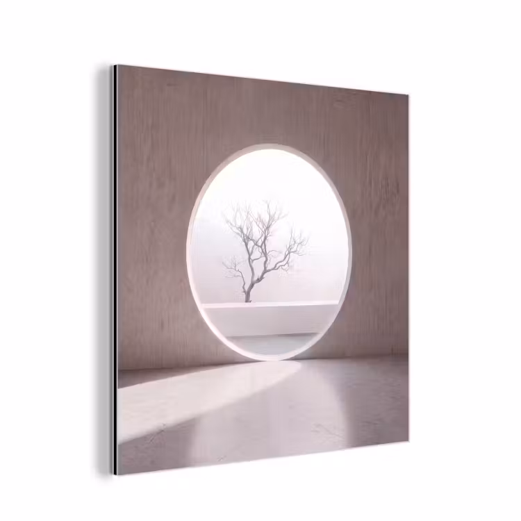Aluminium schilderij - Boom - Cirkel - Modern — 1
