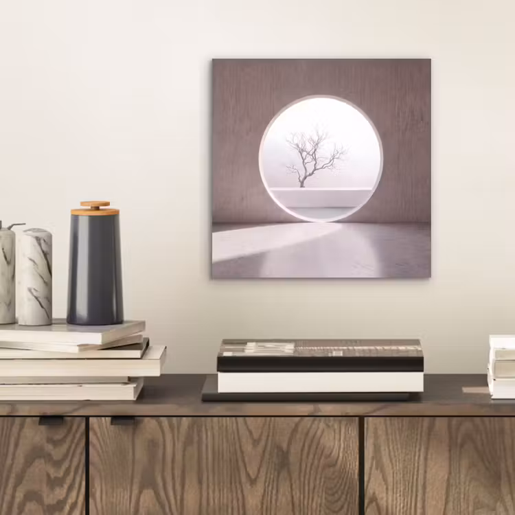 Aluminium schilderij - Boom - Cirkel - Modern — 2