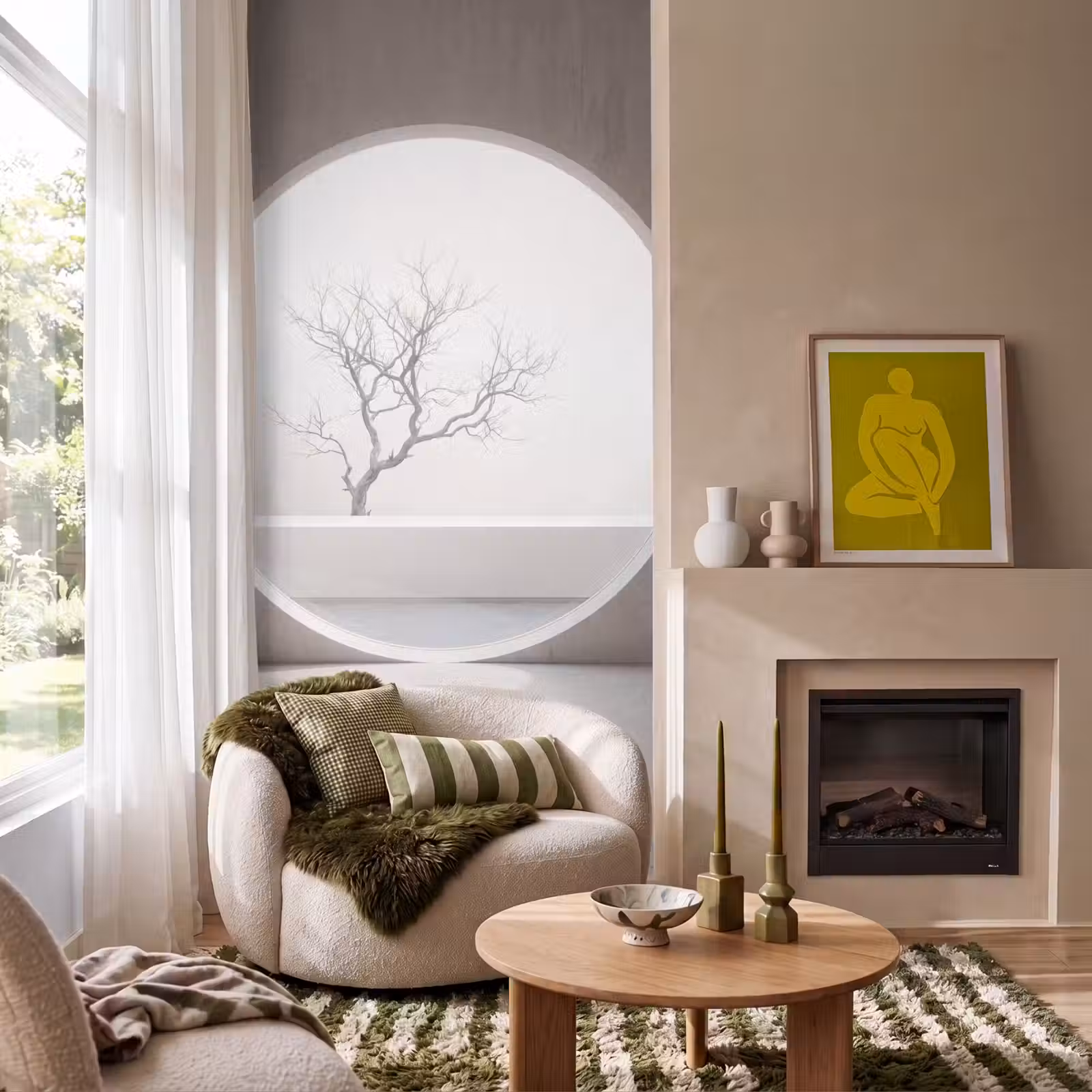 Behang - Boom - Cirkel - Modern — 1