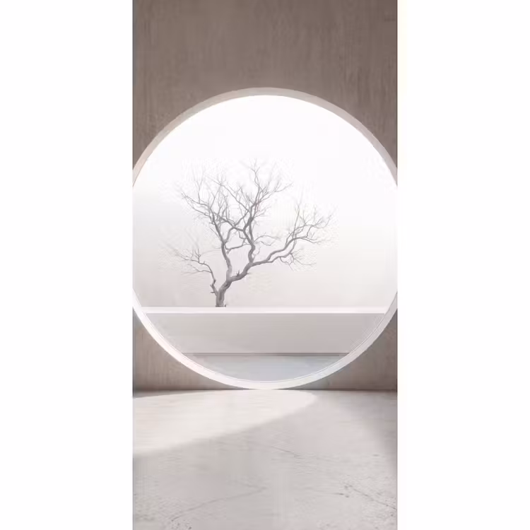 Behang - Boom - Cirkel - Modern — 2
