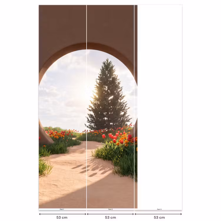 Behang - Pad - Bloemen - Natuur — 6