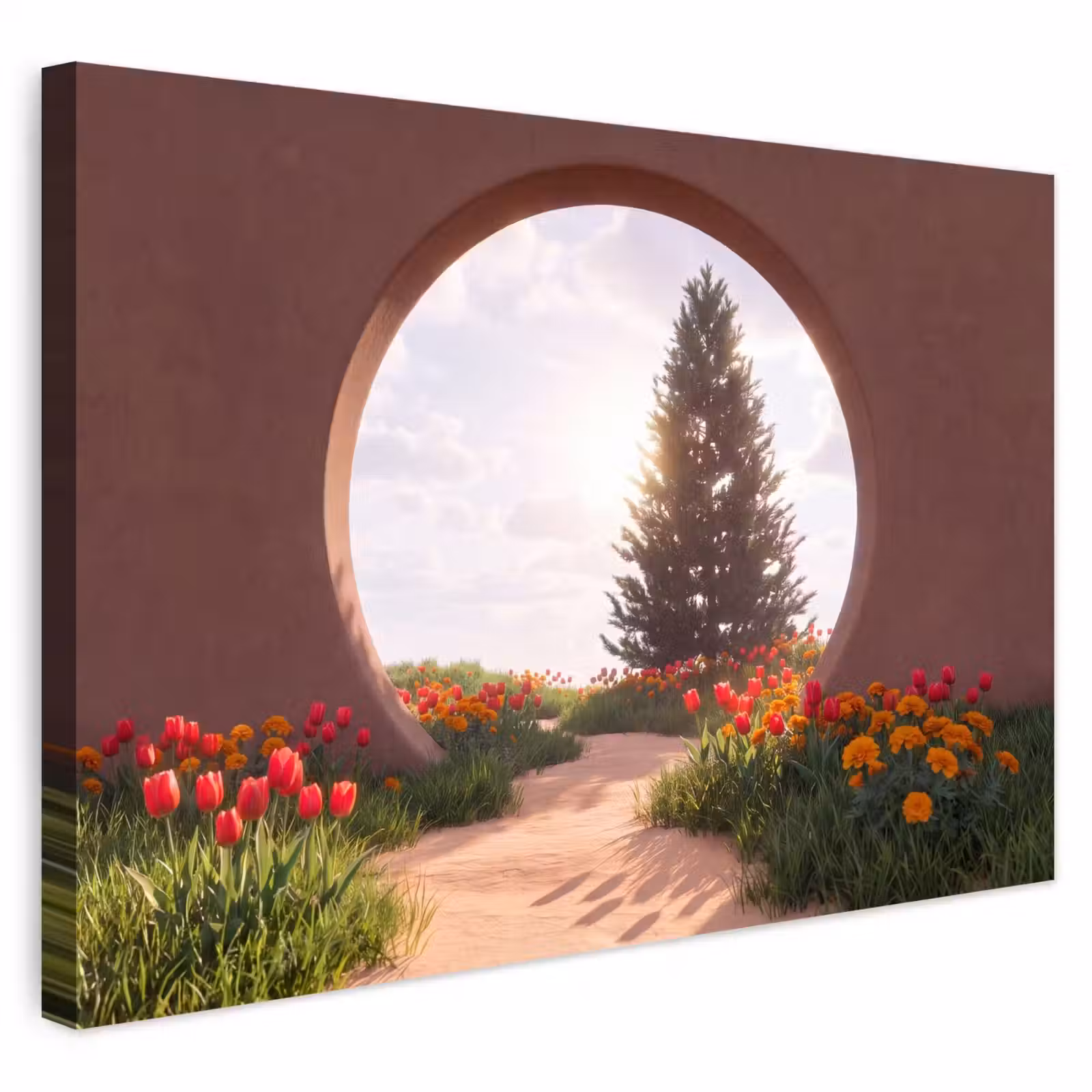 Buiten canvas - Pad - Bloemen - Natuur — 1